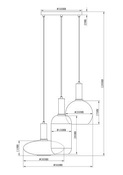 Подвесной светильник Moderli V2892-3P Martin 3*E27*60W