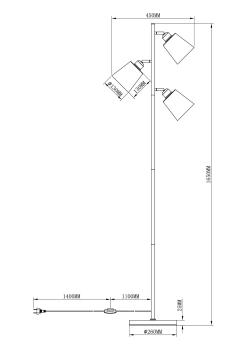 Торшер Moderli V3051-3F Floor 3*E27*60W