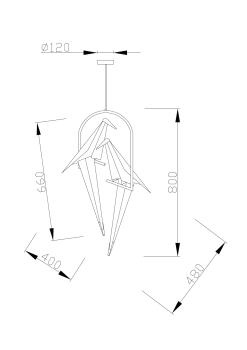 Подвесной светодиодный светильник Moderli V3071-2PL origami Birds 2*LED*6W