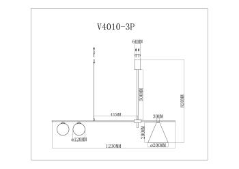 Подвесной светильник Moderli V4010-3P Holly