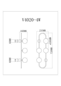 Настенный светильник Moderli V4020-4W Krona