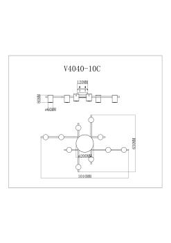 Настенно-потолочный светильник Модерли V4040-10C Кристен(Настенно-потолочный светильник Moderli V4040-10C Kristen)