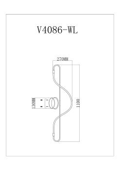 Настенный светодиодный светильник Moderli V4086-WL True