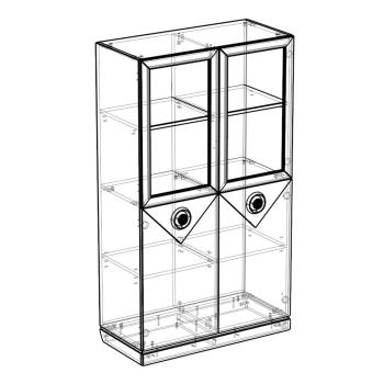 Витрина Кураж Капри низкая