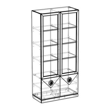 Витрина 2-х дверная Кураж Капри