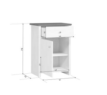 Комод БРВ Мебель ПОРТО KOM1D1S