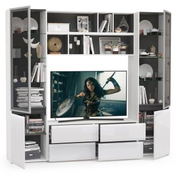 Гостиная Mobi Сидней Комплектация № 38 13.63 + 15.57 2шт + 13.201 2шт