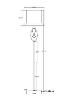 Торшер Модерли V2581-1F Дарк 1*E27*60W(Торшер Moderli V2581-1F Dark 1*E27*60W)