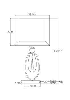 Настольная лампа Moderli V2582-1T Dark 1*E27*60W