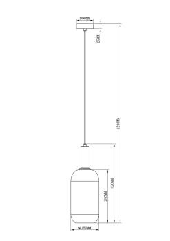 Подвесной светильник Модерли V2890-1P Мартин 1*E27*60W(Подвесной светильник Moderli V2890-1P Martin 1*E27*60W)