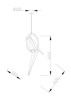 Подвесной светодиодный светильник Moderli V3071-1PL origami Birds 1*LED*6W