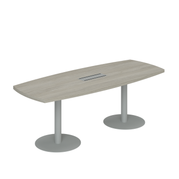 дуб светлый, опоры серебрянный металлик