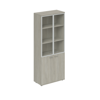 Дуб светлый, алюминиевая рамка, стекло прозрачное