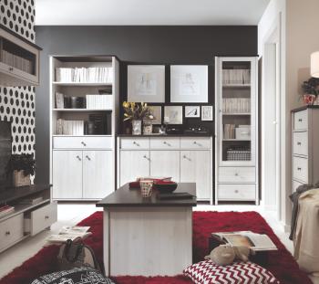 Шкаф-витрина БРВ Мебель ПОРТО REG1W2S