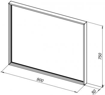 Зеркало De Aqua Алюминиум 90