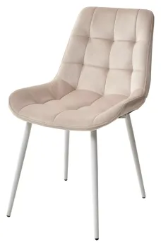 светло-бежевый B-02, велюр / белый каркас