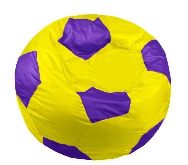 Кресло-мешок Позитиф мяч желто-фиолетовый (оксфорд)