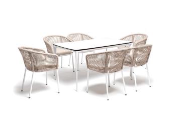 Каркас белый, роуп бежевый