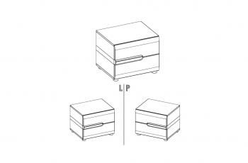 Тумба прикроватная Анрэкс 2S / TYP 96 LINATE